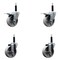 Service Caster 4'' Semi Steel Swivel 3/4'' Expanding Stem Caster Set 2 Total Lock Brakes, 4PK SCC-EXTTL20S415-SSR-2-S-2-34 - alternate 1